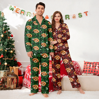 Custom Buddy Photo Christmas Snow Pajamas CH07 899910