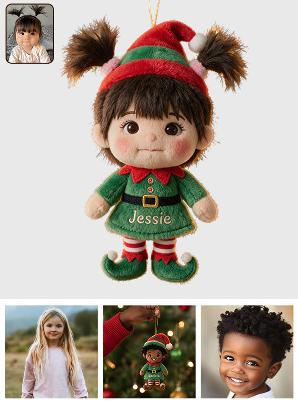 Little ELF - Personalized Kid Plush Ornament | Sunflowerly