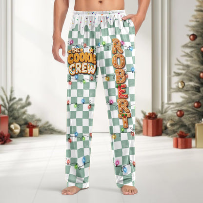 Personalized The Cookie Crew Christmas Sweatpants And Pajamas Pants For Family, Custom Name Holiday Pants LM32 670121