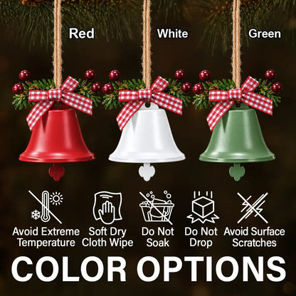 Family Christmas Gift - Personalized Tree Hanging Decoration Bell Ornament