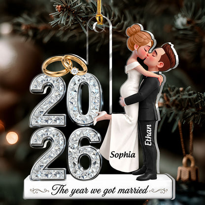 The Year We Got Married - Personalized 1-Layer Acrylic Ornament