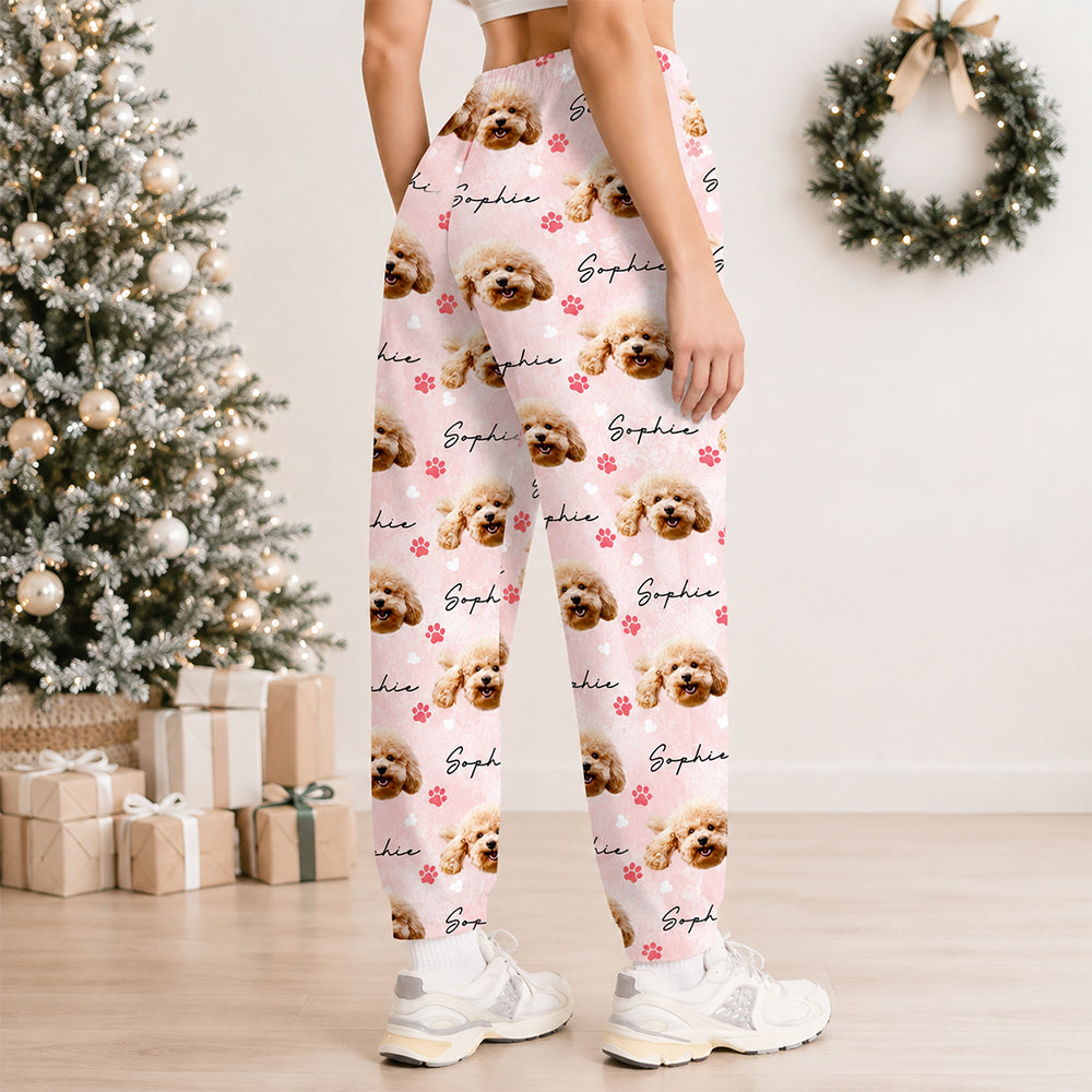 Custom Dog Face Sweatpants, Funny Personalized Gift For Dog Lovers CH07 180420