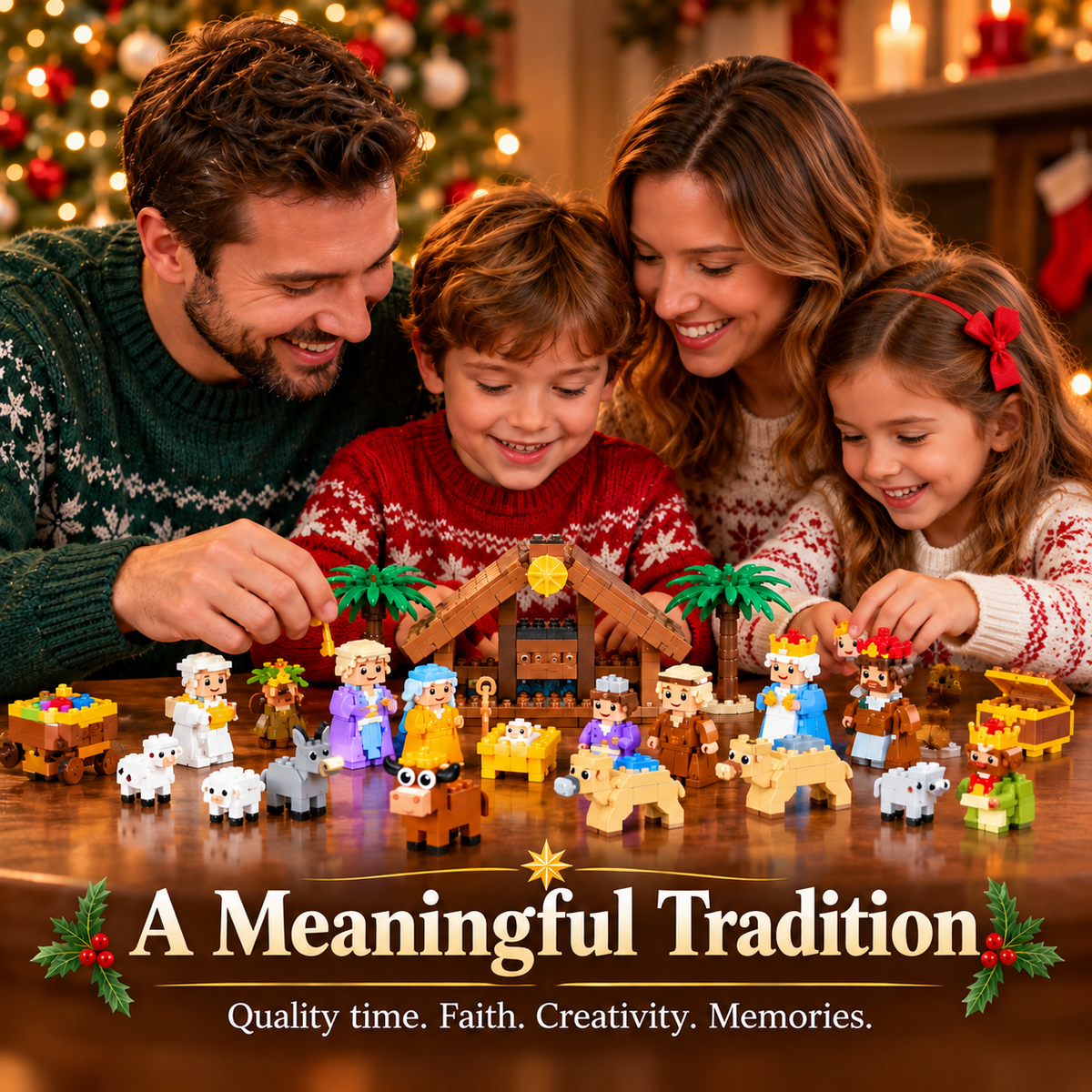 Twenty Four Days Of Building Blocks - Nativity Advent Calendar