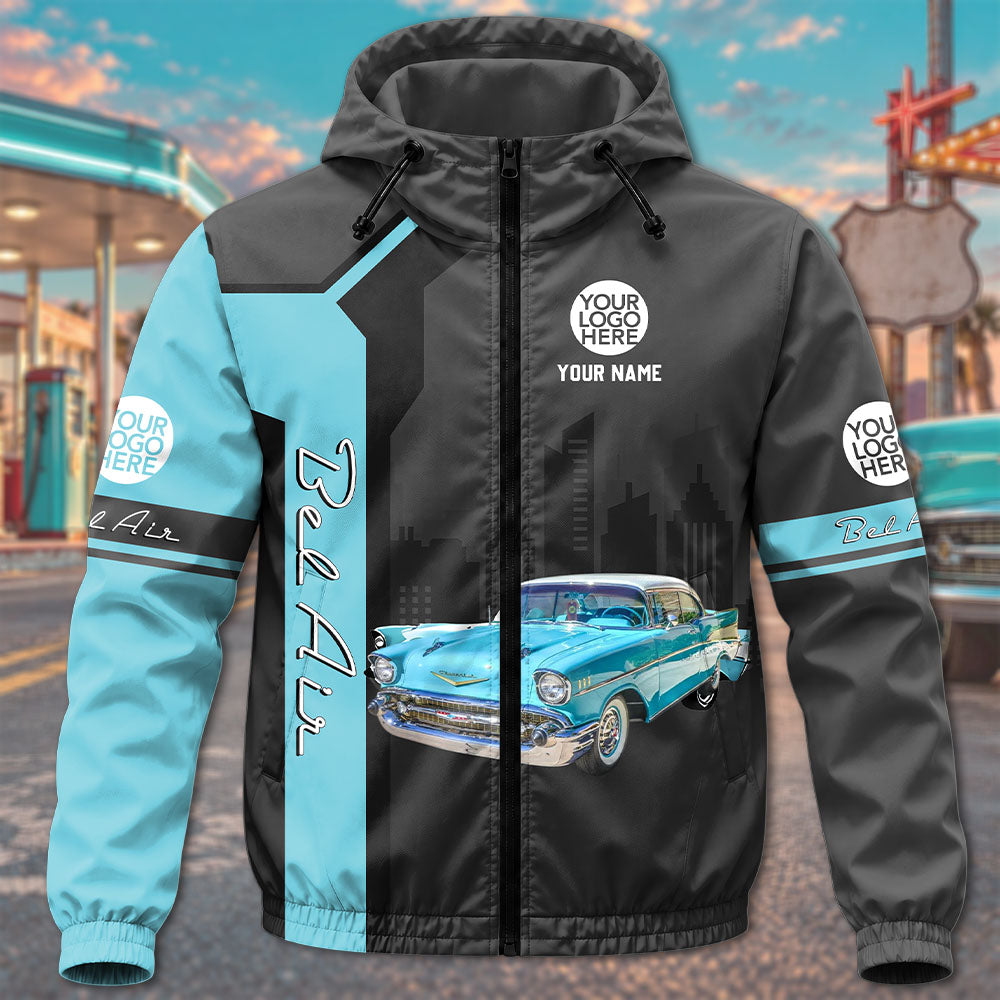 This Is How I Roll - Custom Photo Classic Car Windbreaker Jacket - Personalized Name Car Jacket A2110