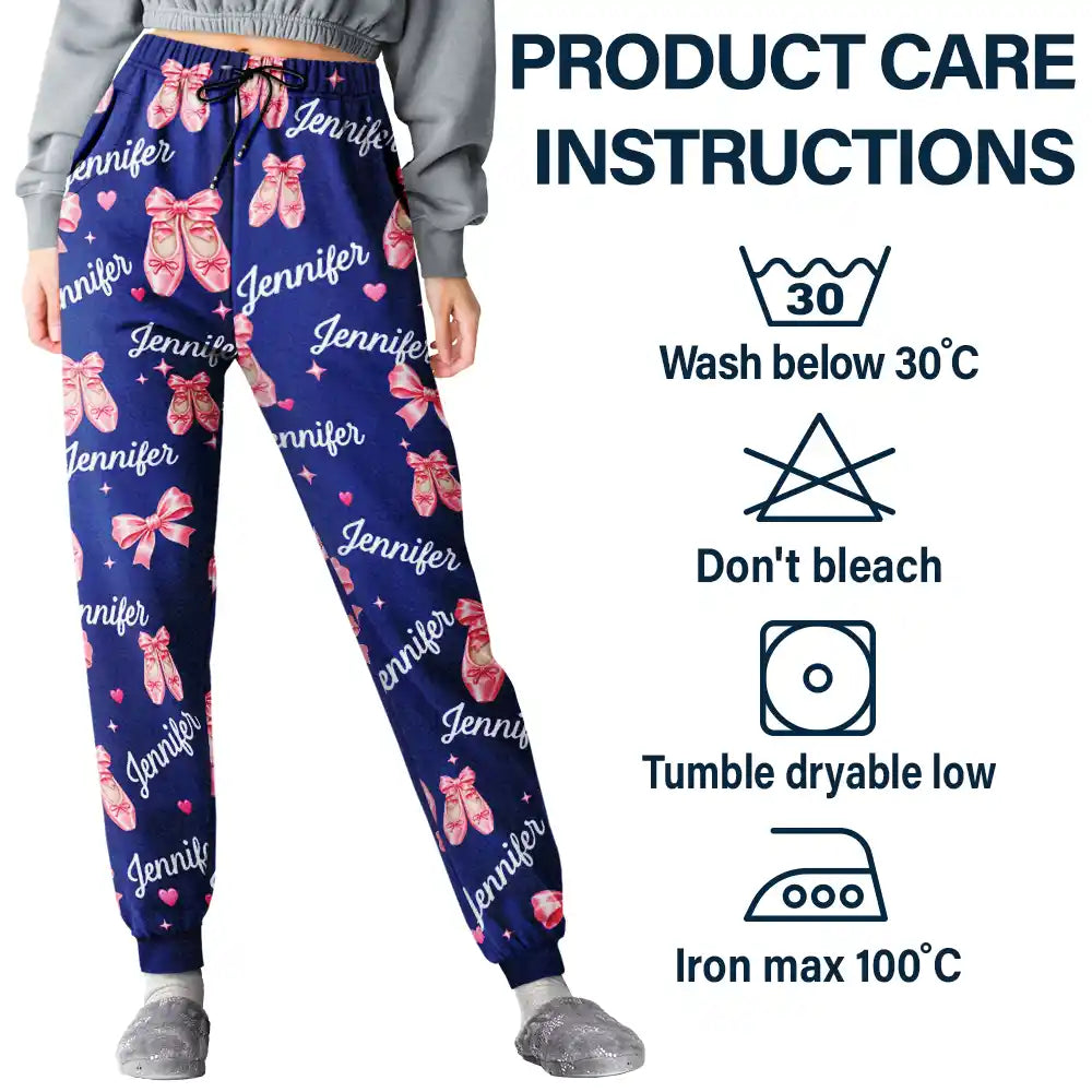 Ballet Gift For Teen Girls - Personalized Coquette Bow Pajama Pants