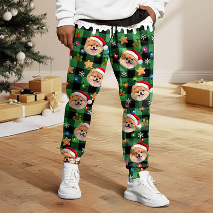 Custom Photo Dog Cat Christmas Sweatpants Family Outfit HA75 919286