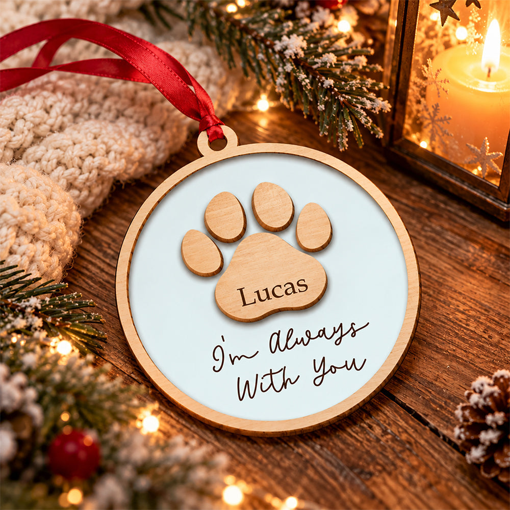 Personalized Pet Memorial Wooden Ornament, Christmas Keepsake Gift For Pet Lovers LM32 670373