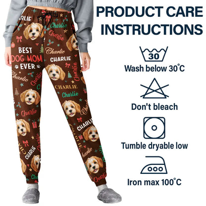 Christmas Gift For Pets Lovers - Personalized Custom Photo Best Dog Dad Mom Ever Pajama Pants