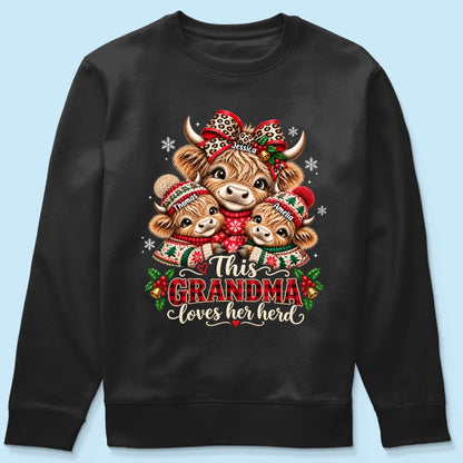This Grandma Loves Her Herd - Personalized Shirt - Thoughtful Christmas Gift for Grandma