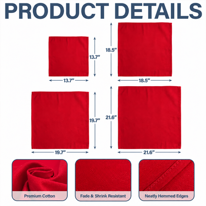 Custom Family Name Merry Christmas Reusable Cotton Napkin Christmas Decor HA75 919456