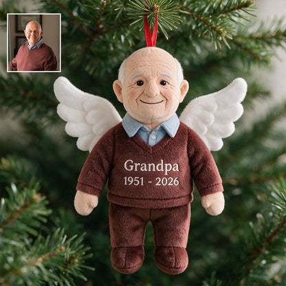 Personalized Black Mom Angel Memorial Plush Ornament - I'm Always With You Remembrance Sympathy Christmas Keepsake Gift