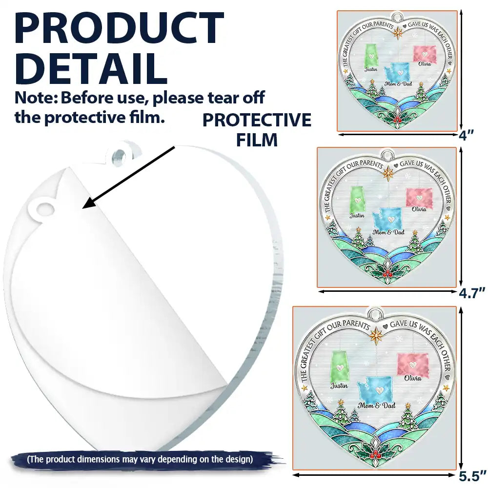 Christmas Gift For Long Distance Family - Personalized All Hearts Come Home For Christmas Acrylic Ornament