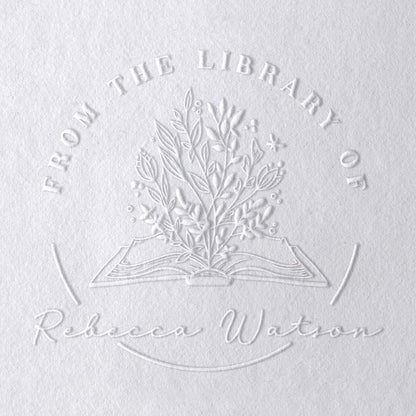 Custom Name From The Library Of Book Lover Book Embosser TH10 898077