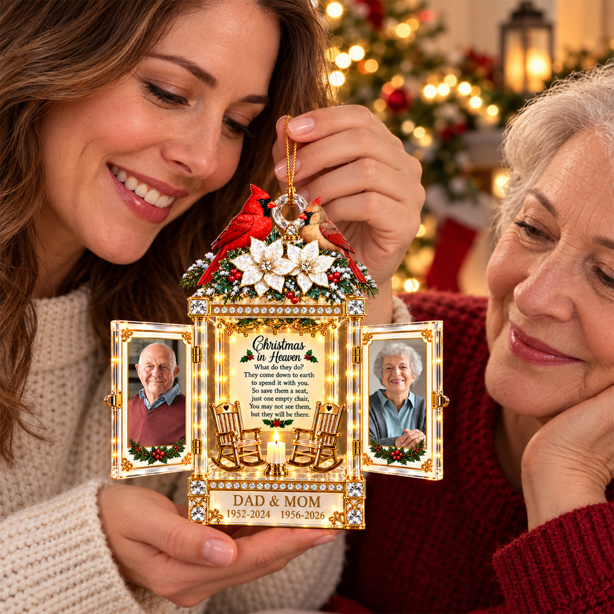 Christmas In Heaven - Personalized Memorial Ornament For Christmas NA04