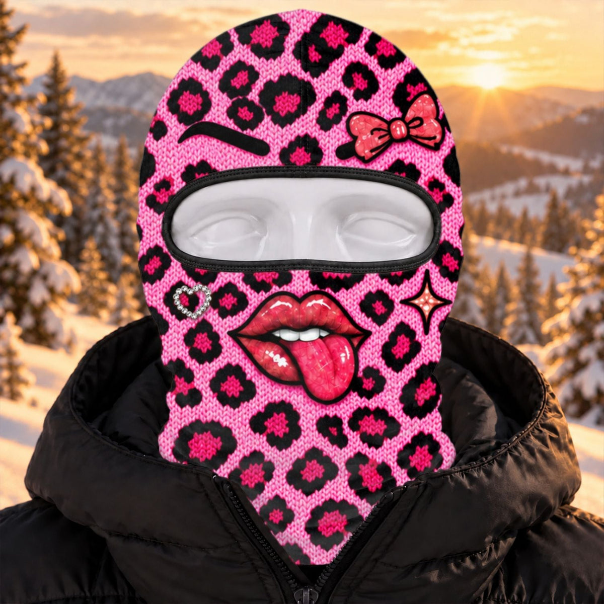 Leopard Diva - Personalized Ski Mask