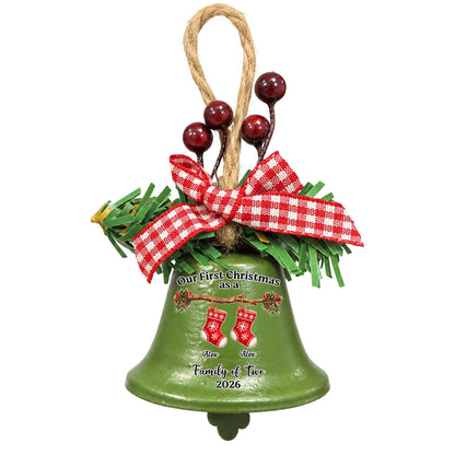 First Christmas Story - Personalized Metal Bell Ornament