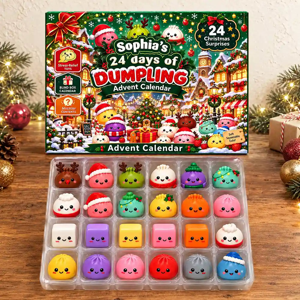 Squishy 24 Days Of Dumpling Festive Gift For Kids - Personalized Christmas Countdown Advent Calendar