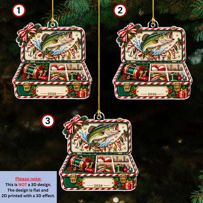 Fishing Tackle Box - Personalized 3D Effect Acrylic Ornament