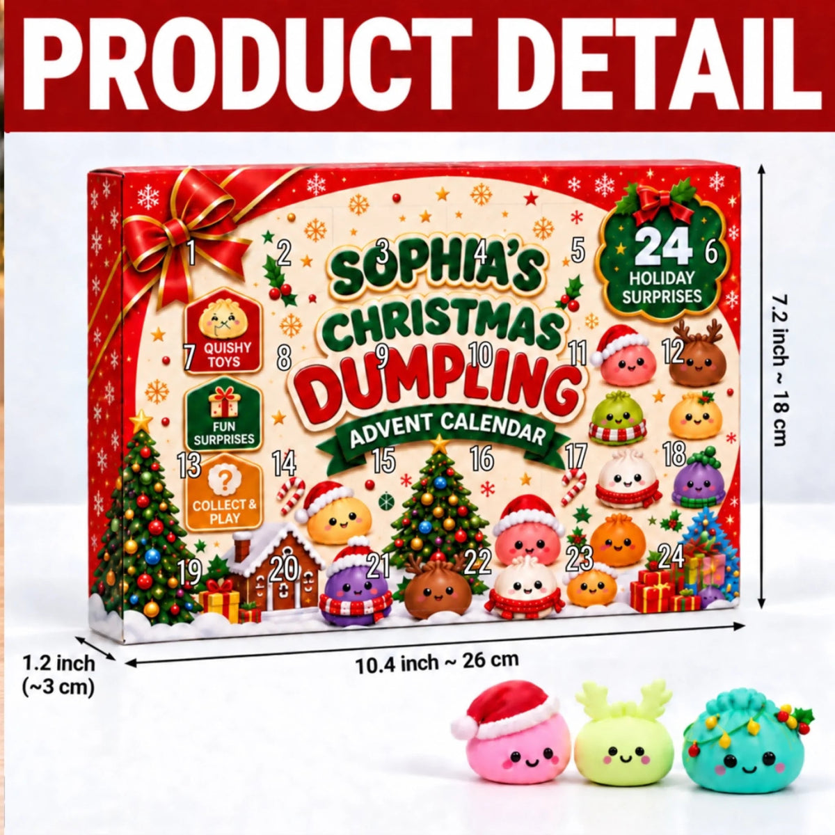 Christmas 24-Day Squishy Dumpling Surprise - Squishy Dumpling Advent Calendar