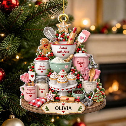 Sweet Memories Start In Kitchens - Personalized 3D White Acrylic Ornament