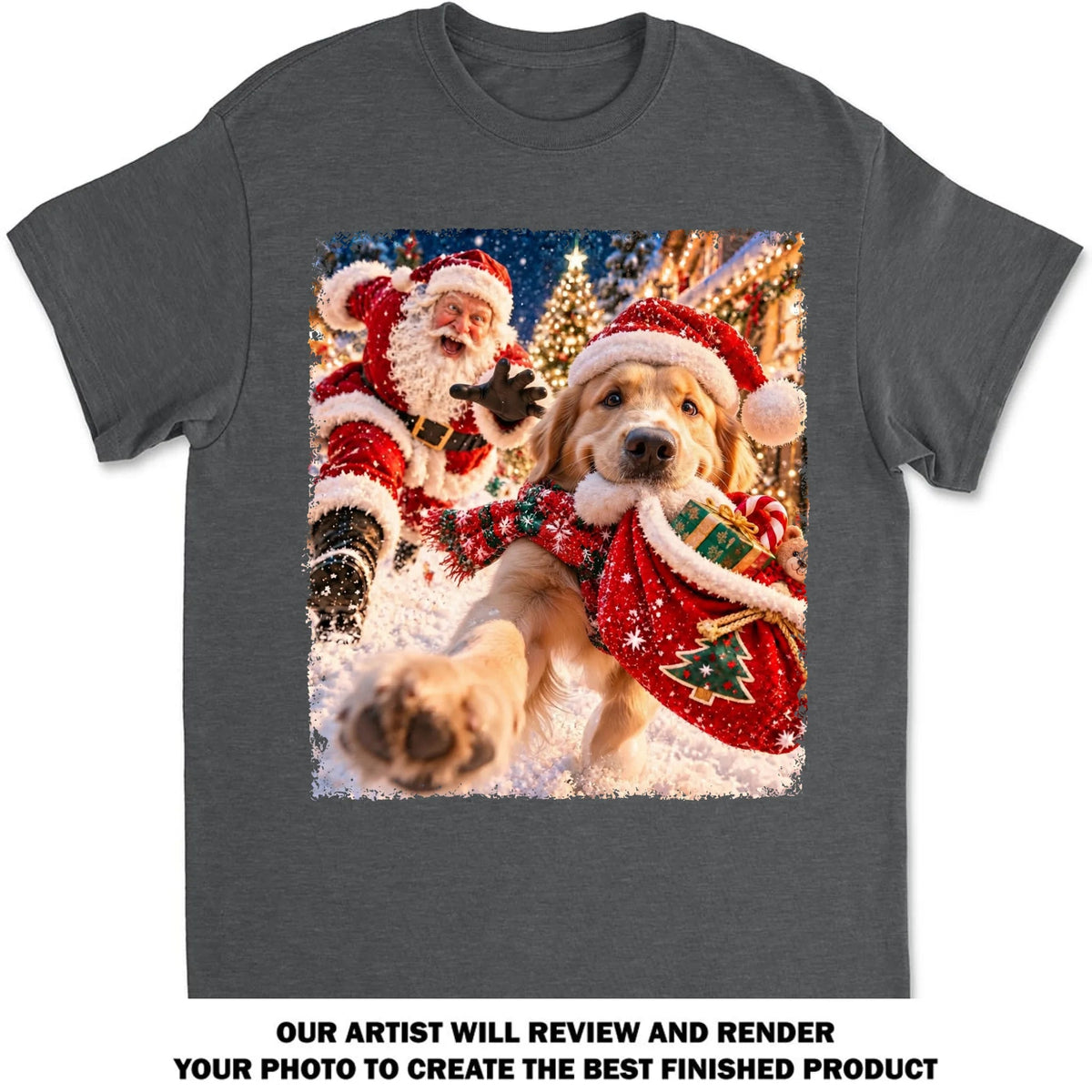 Custom Christmas Birthday Gifts For Dog Mom, Dog Lovers • Christmas Chaos - Personalized Basic T-Shirt