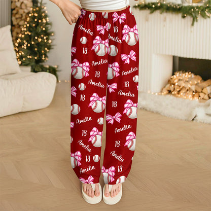 Personalized Coquette Bow Baseball Sweatpants Gift For Her HA75 919484