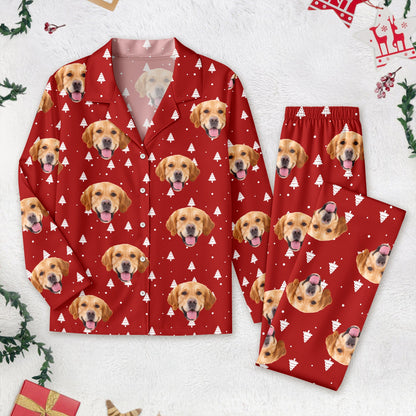 Custom Dog Cat Face Christmas Pajamas, Funny Holiday Outfit For Pet Owners LM32 670109