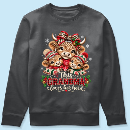 This Grandma Loves Her Herd - Personalized Shirt - Thoughtful Christmas Gift for Grandma