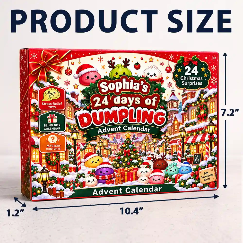 Squishy 24 Days Of Dumpling Festive Gift For Kids - Personalized Christmas Countdown Advent Calendar