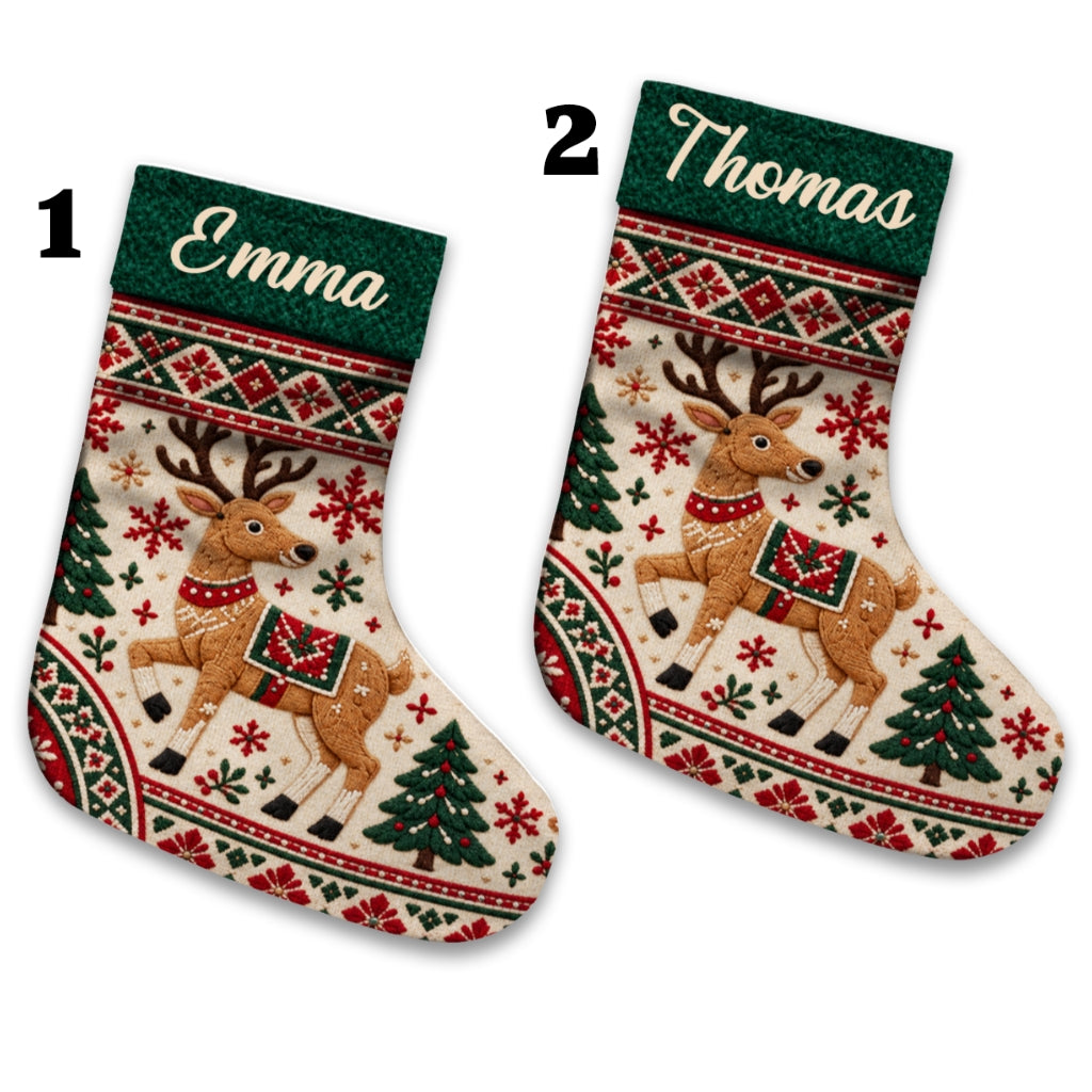 Snowman Family - Personalized Christmas Stocking