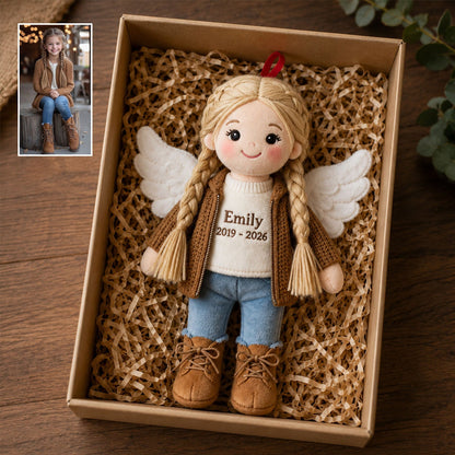 I'm Always With You Personalized Latina Mom Memorial Angel Plush Ornament, Sympathy Remembrance Christmas Keepsake Gift