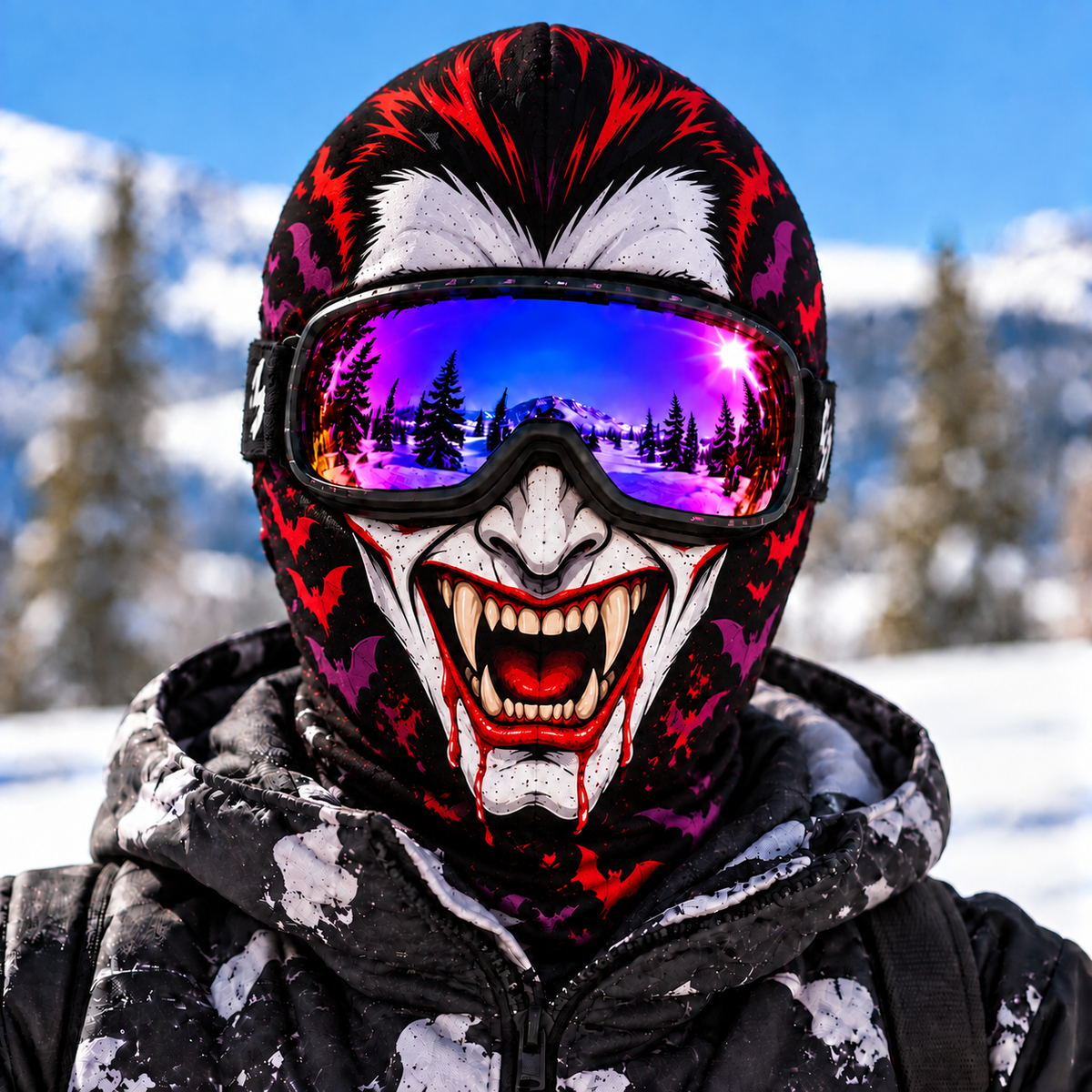 Scary Halloween Ski Mask, Spooky Gifts For Kids, Skier, Snowboarder
 -  Mask