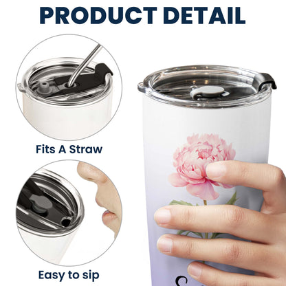 Custom Birth Flower & Name Colorful New Version Gifts For Her, BFF, Coworkers - Personalized Tumbler Cup