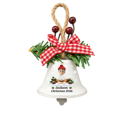Grandma Christmas Treasures - Personalized Metal Bell Ornament