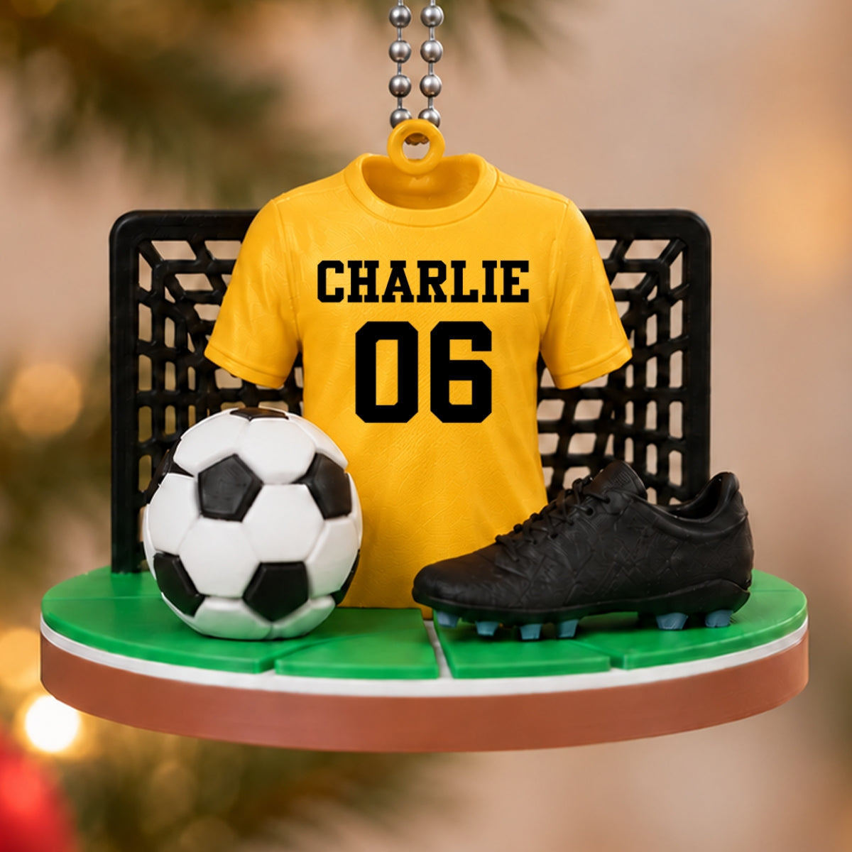 Soccer Player Soccer Team Uniform - Personalized 3D Ornament - Gift For Soccer Lovers, Soccer Team