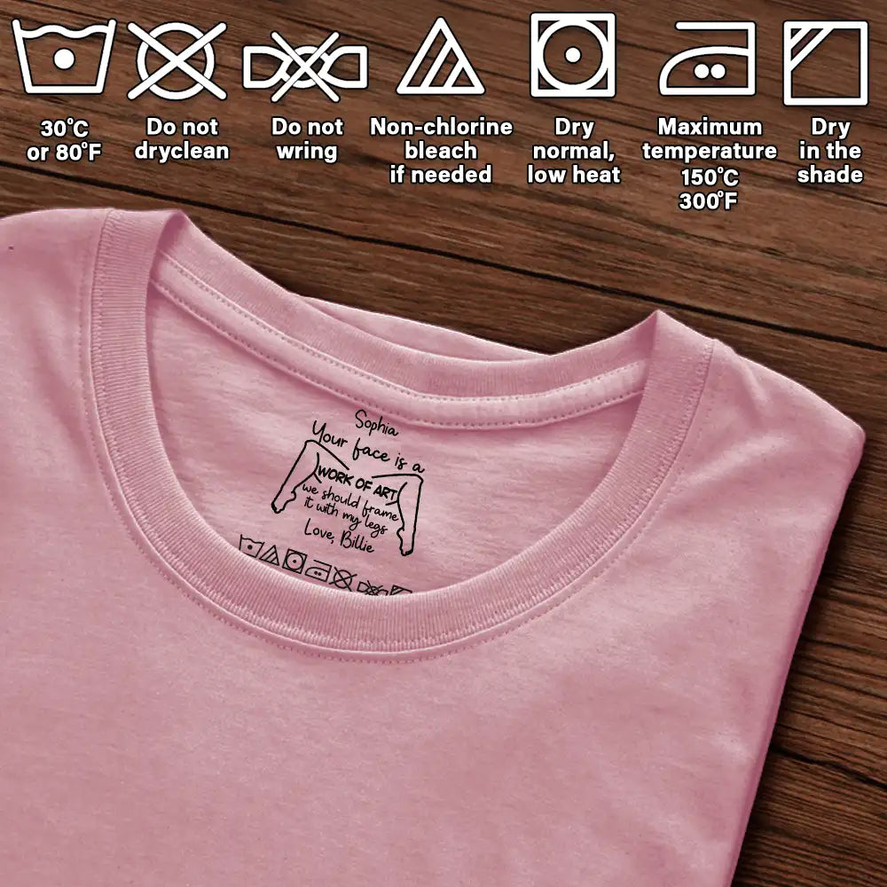Naughty Gift For Husband - Personalized I Love Your Face T Shirt