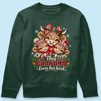 This Grandma Loves Her Herd - Personalized Shirt - Thoughtful Christmas Gift for Grandma
