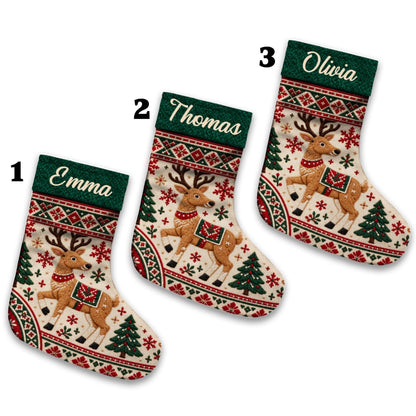 Snowman Family - Personalized Christmas Stocking