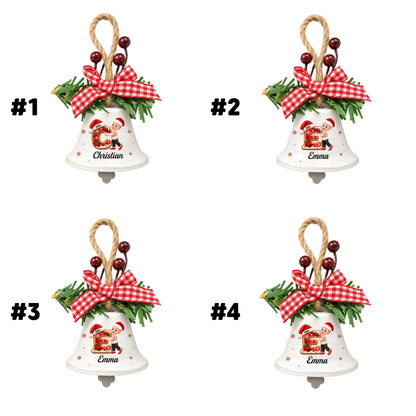Family Initial Chorus - Personalized Metal Bell Ornament