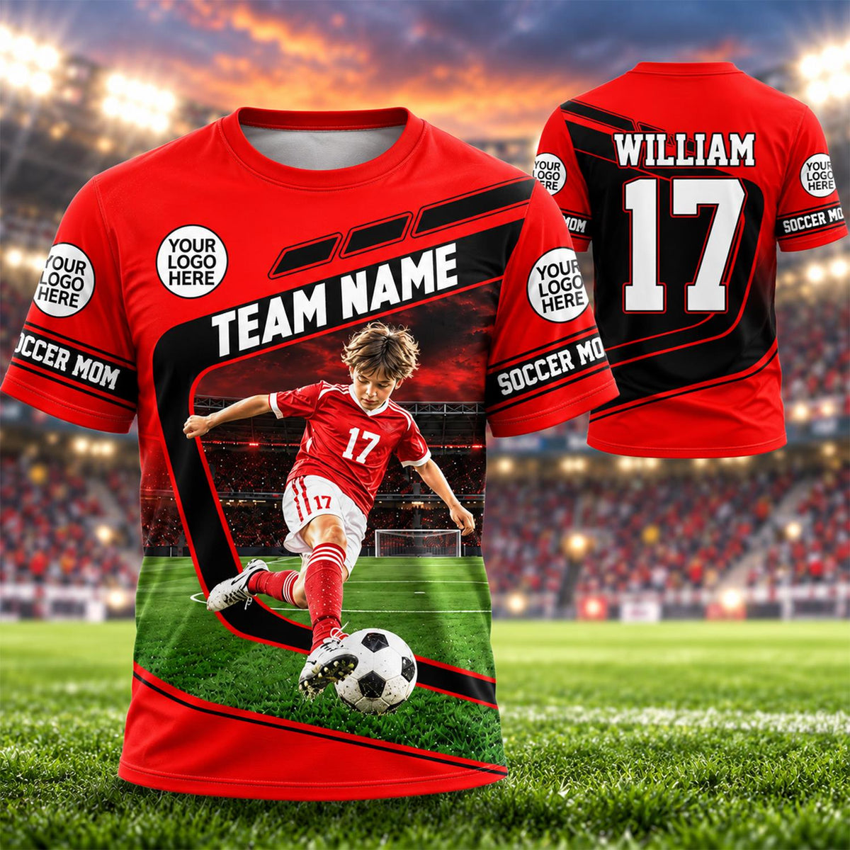 Personalized All Over Print Shirt Soccer - Gift For Soccer Lovers NA04