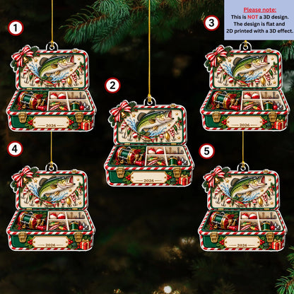 Fishing Tackle Box - Personalized 3D Effect Acrylic Ornament