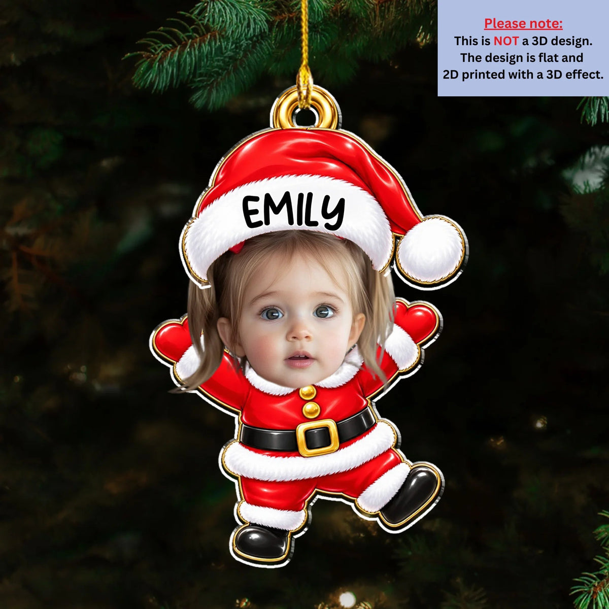 Little Santa - Personalized Acrylic Ornament