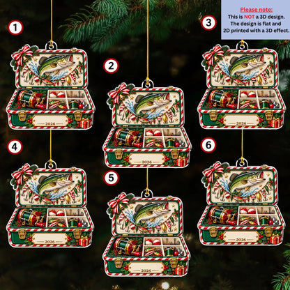 Fishing Tackle Box - Personalized 3D Effect Acrylic Ornament