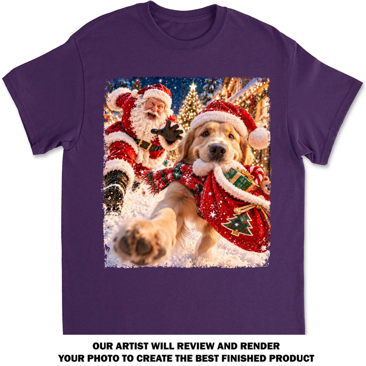 Custom Christmas Birthday Gifts For Dog Mom, Dog Lovers • Christmas Chaos - Personalized Basic T-Shirt