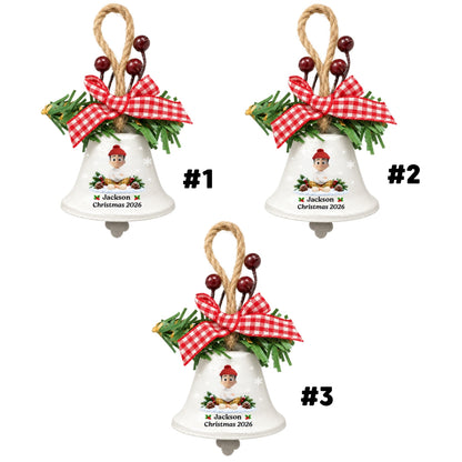 Grandma Christmas Treasures - Personalized Metal Bell Ornament