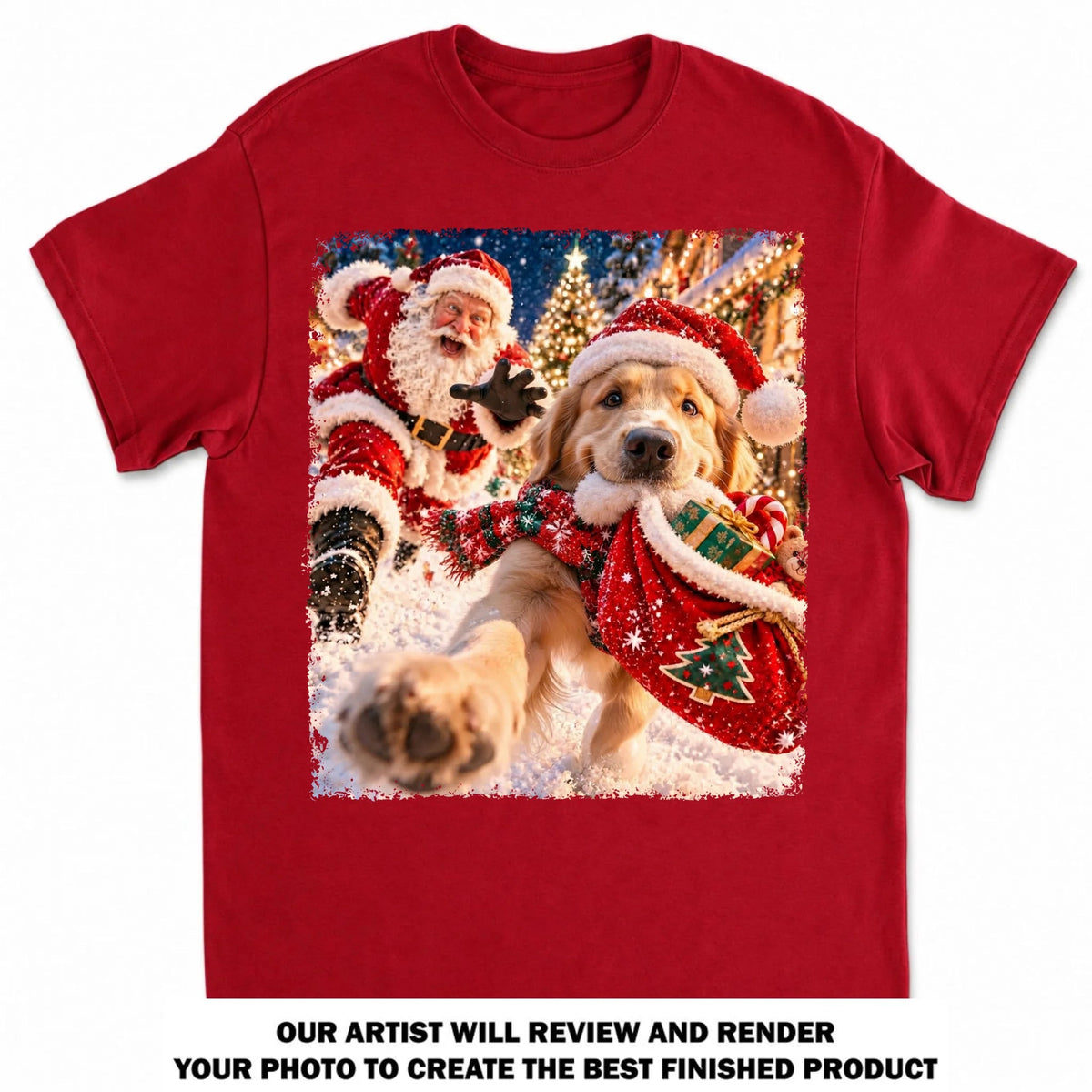 Custom Christmas Birthday Gifts For Dog Mom, Dog Lovers • Christmas Chaos - Personalized Basic T-Shirt