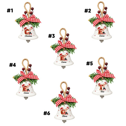 Family Initial Chorus - Personalized Metal Bell Ornament