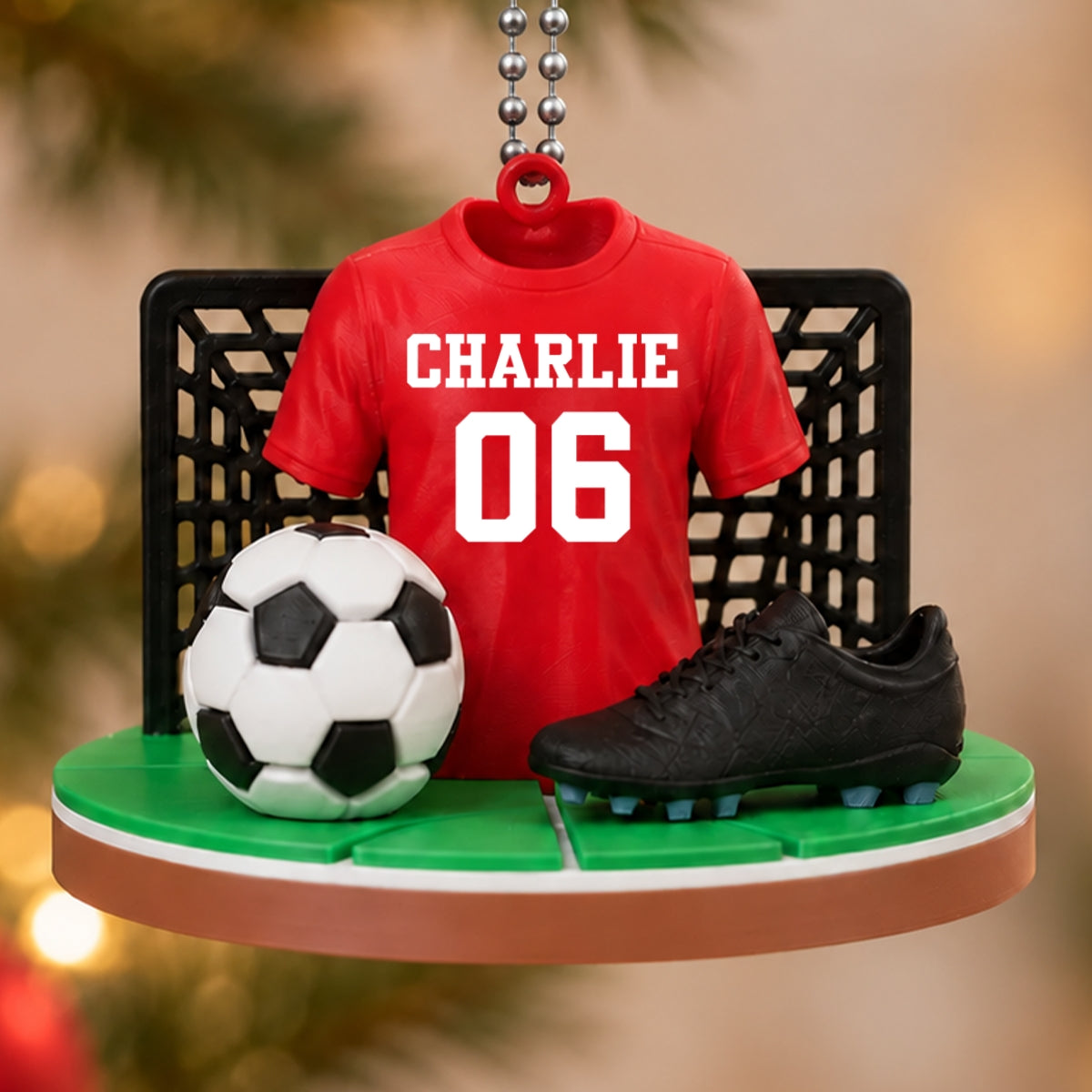 Soccer Player Soccer Team Uniform - Personalized 3D Ornament - Gift For Soccer Lovers, Soccer Team