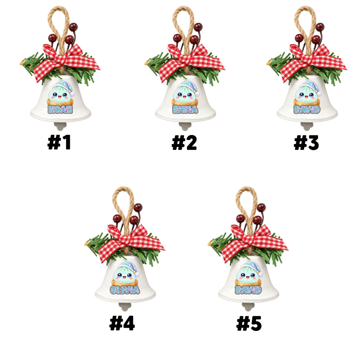 My Jolly Dumpling - Personalized Metal Bell Ornament