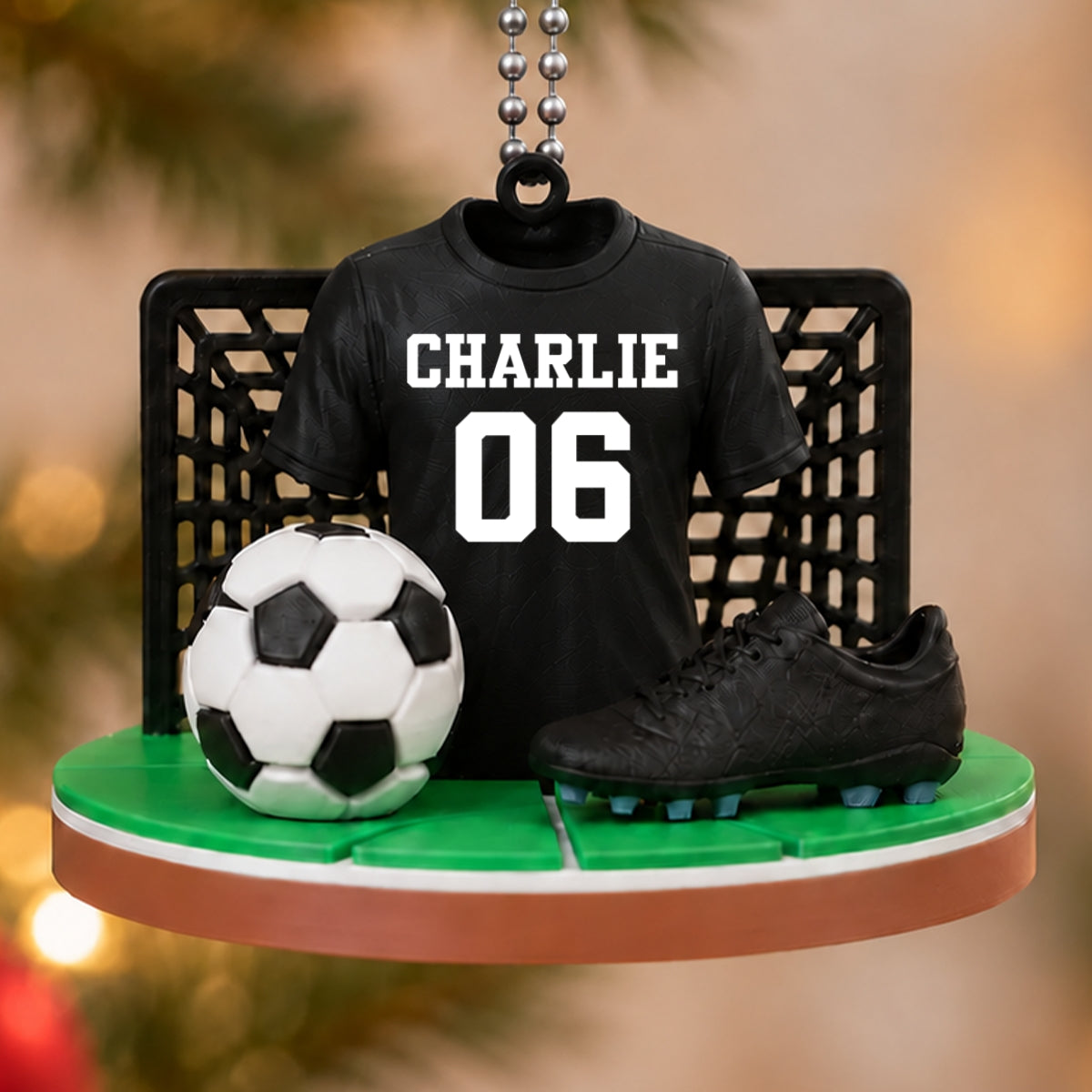 Soccer Player Soccer Team Uniform - Personalized 3D Ornament - Gift For Soccer Lovers, Soccer Team